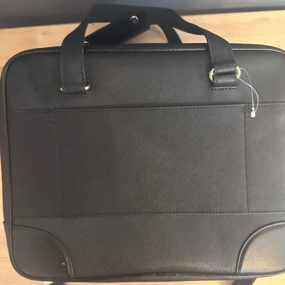 Kate Spade Bon Voyage Luggage Topper  Leather Black NWOT - Picture 4 of 7